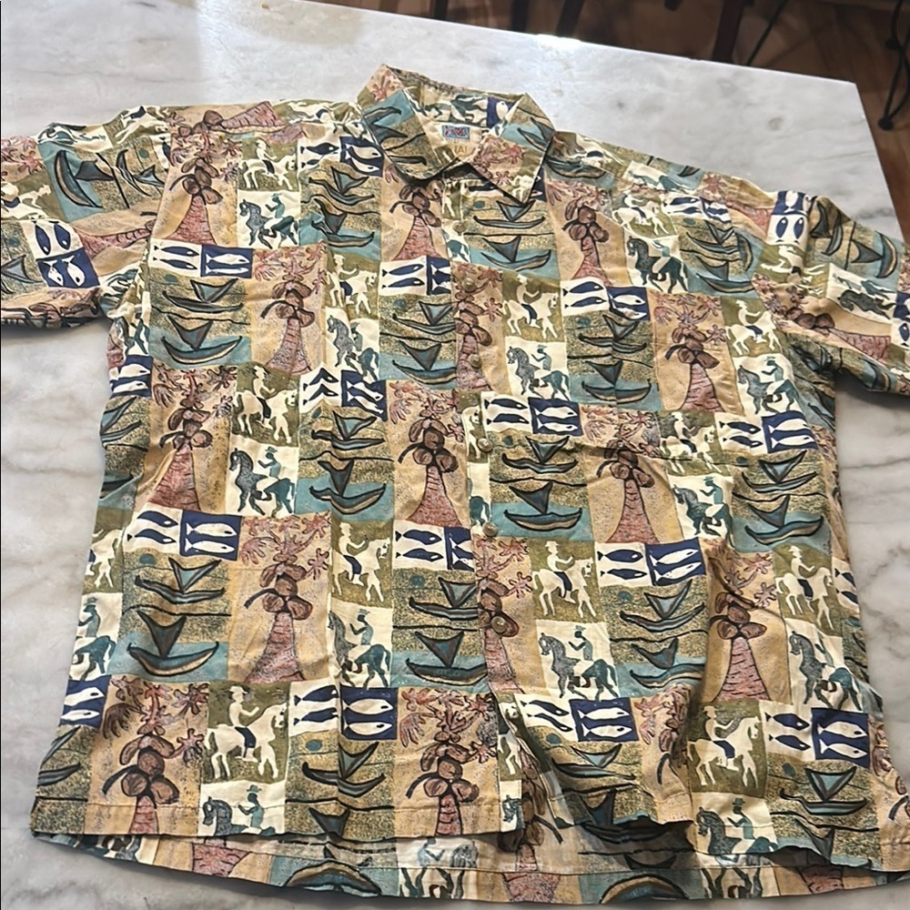 Men's Multicolor Casual Button Down Shirt